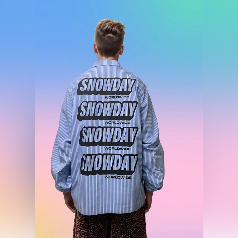 NWT Men’s SNOWDAY STRIPED COACH JACKET Sz L